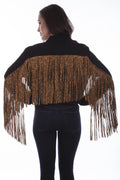 Honey Creek Leopard Fringe - Women's Jean Jacket