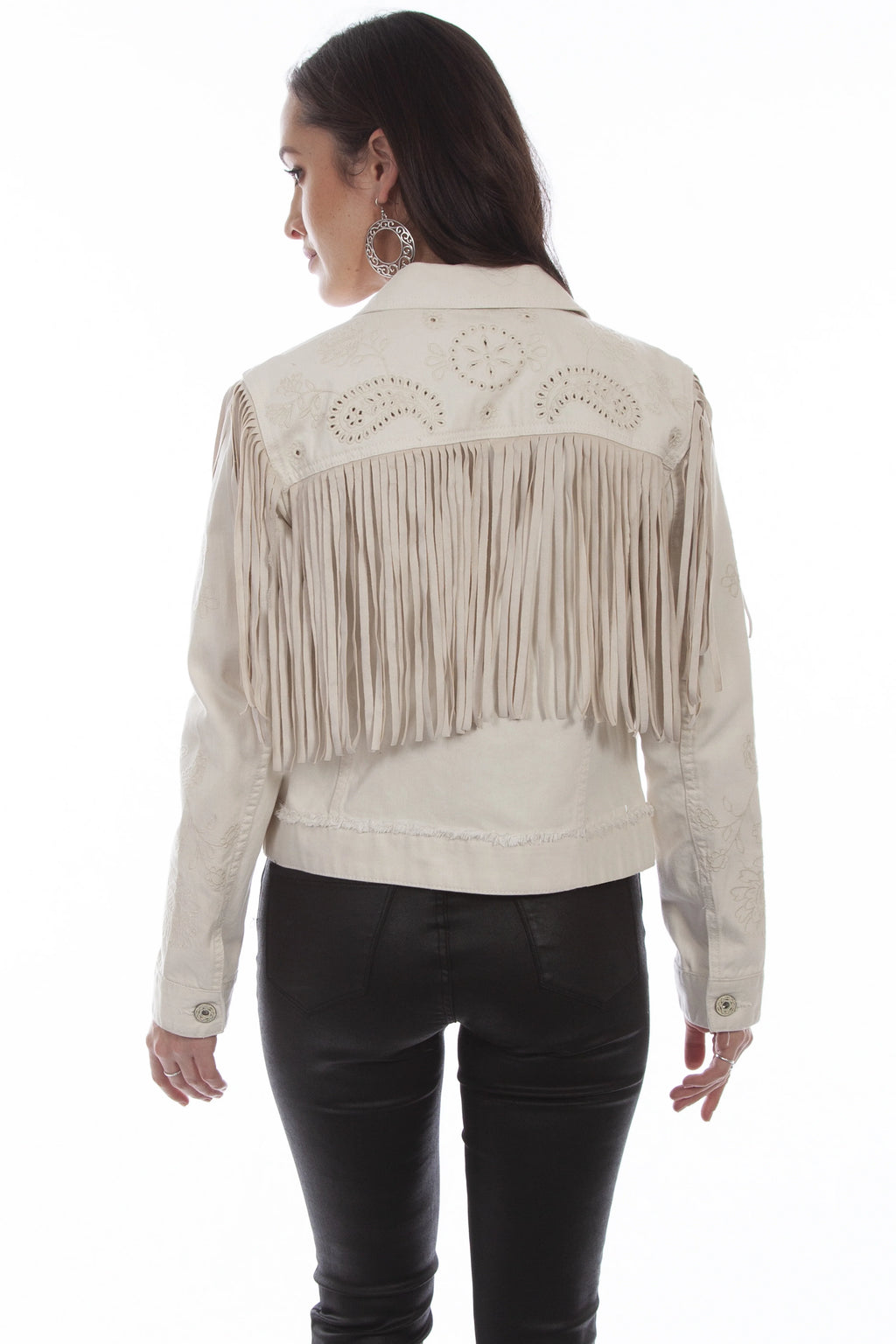 Honey Creek Embroidery Fringe - Women's Jean Jacket