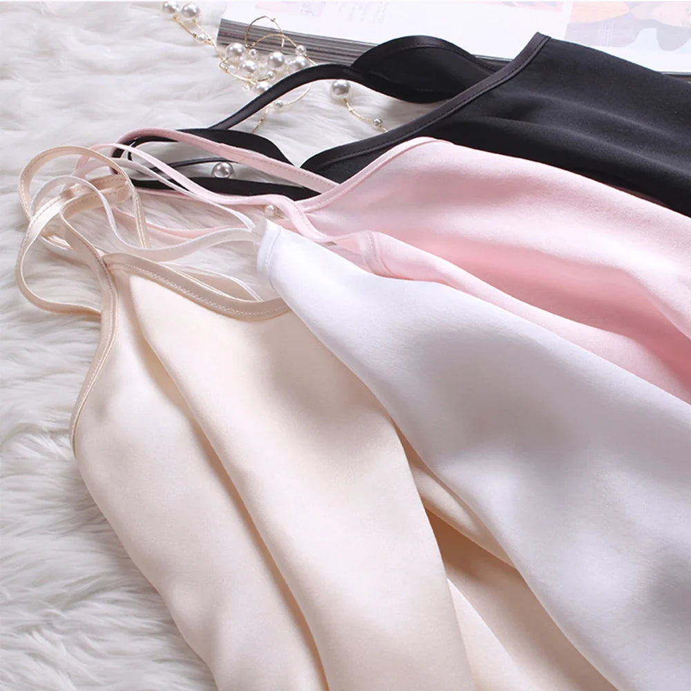 100% Mulberry Silk Pajamas Set for Women Silk Sleepwear Ladies Shorts Nightwear for Girls