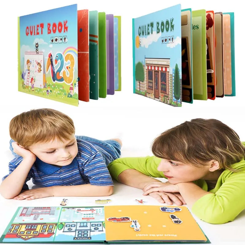 Montessori Quiet Book – Animal and Number Matching Puzzle Toy for Kids