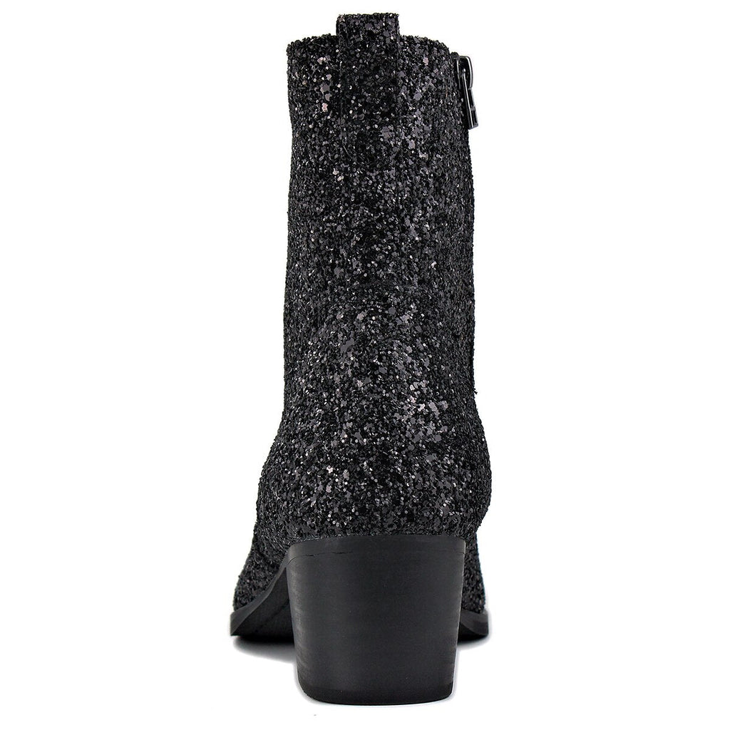 OSSTONE Men Chelsea Ankle Boots Leather Heeled Boots With Side Zipper Cuban Heel Dress Boots Disco Shoes OS-JY022