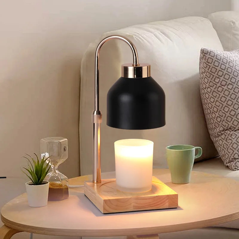 Minimalist Wax Melt & Aromatherapy Lamp with Gold Pole