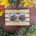 Hide and Seek Champions (Big Foot & Alien) | UV Printed Leather Hat Patch