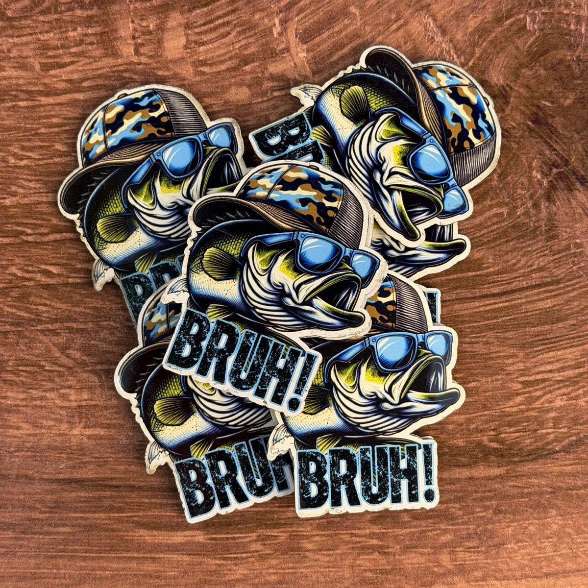 Fishing BRUH | UV Printed Leather Hat Patch