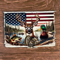 Hunting & Fishing Flag | UV Printed Leather Hat Patch