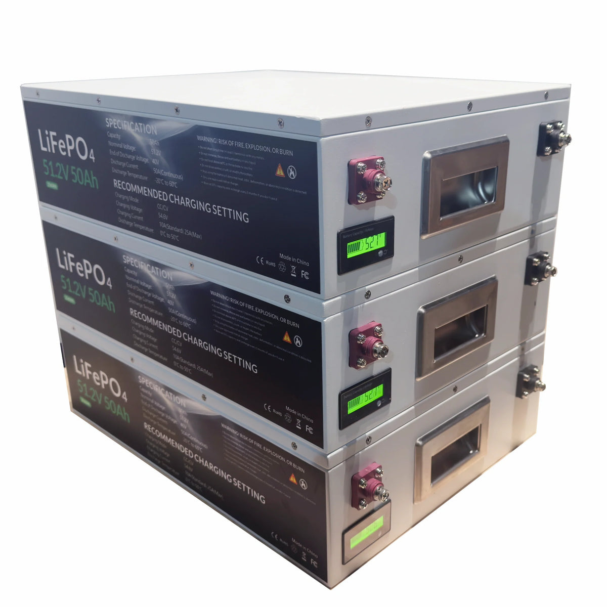 Stackable LFP Battery (14"x13"x5", 50 Lbs)