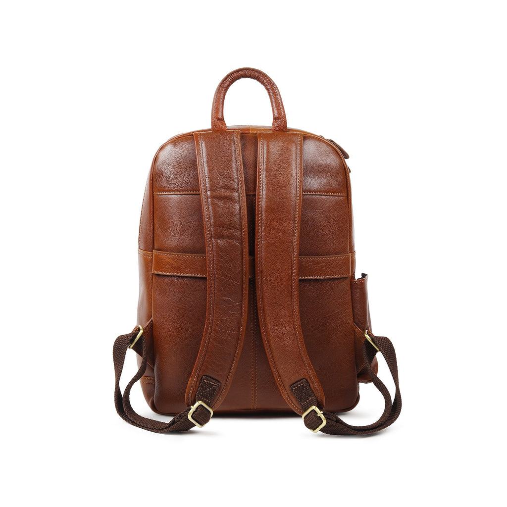 Luxury Italian Leather Backpack, Tan