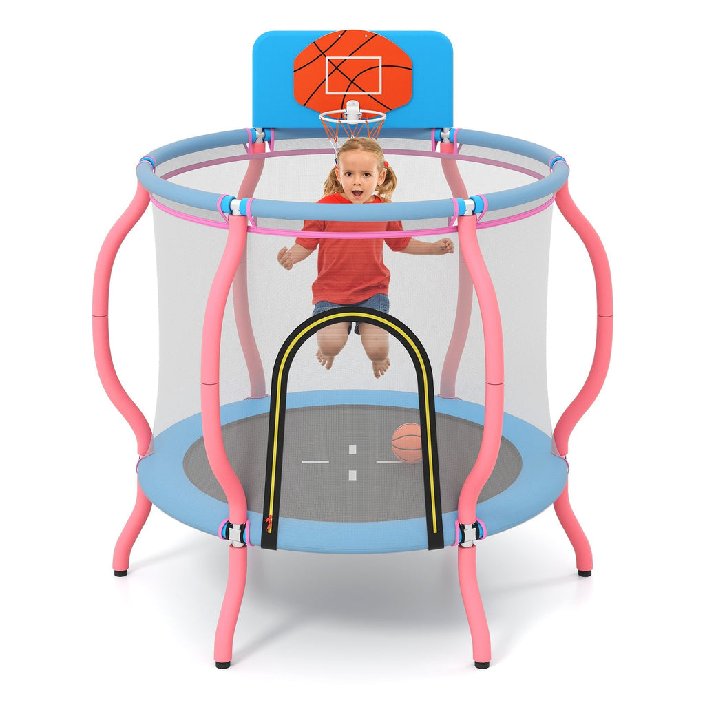 Kids Trampoline Indoor & Outdoor Pumpkin Trampoline-Pink