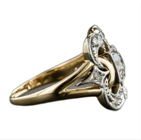 Vintage Geometric Zircon Ring