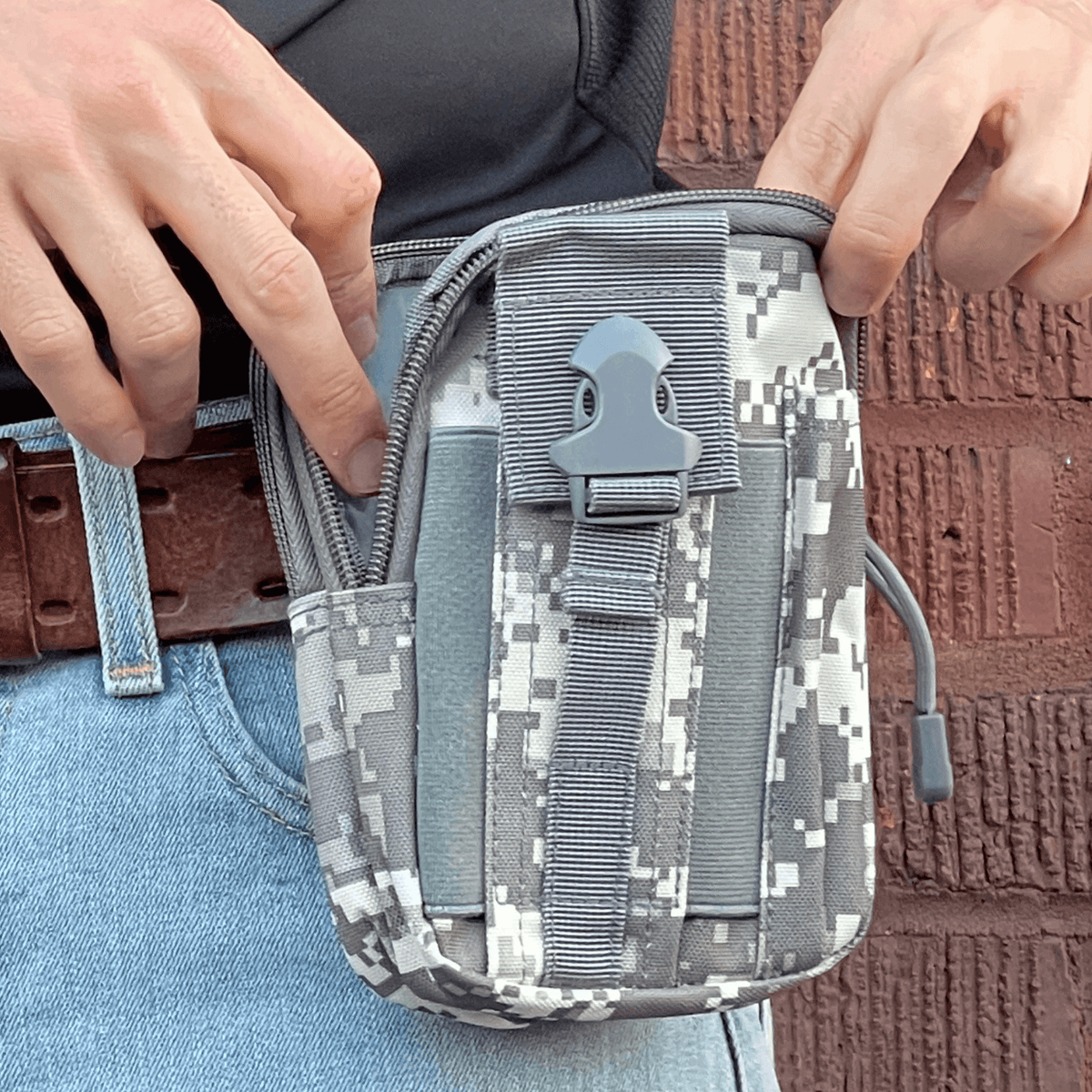 JupiterGear Tactical MOLLE Military Pouch Waist Bag for Hiking, Running and Outdoor Activities