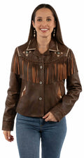 Scully Conchos and Fringes - Women's Leather Jacket
