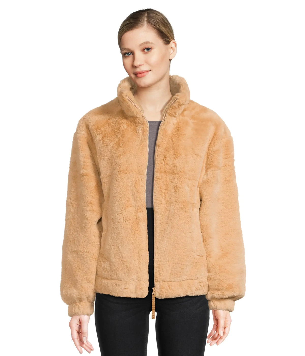 UGG Womens TASH Faux Fur Jacket Oolong