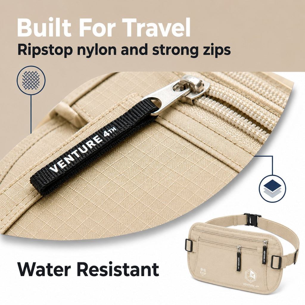 Travel Money Belt + RFID Sleeves