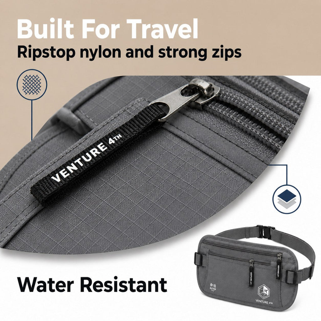 Travel Money Belt + RFID Sleeves