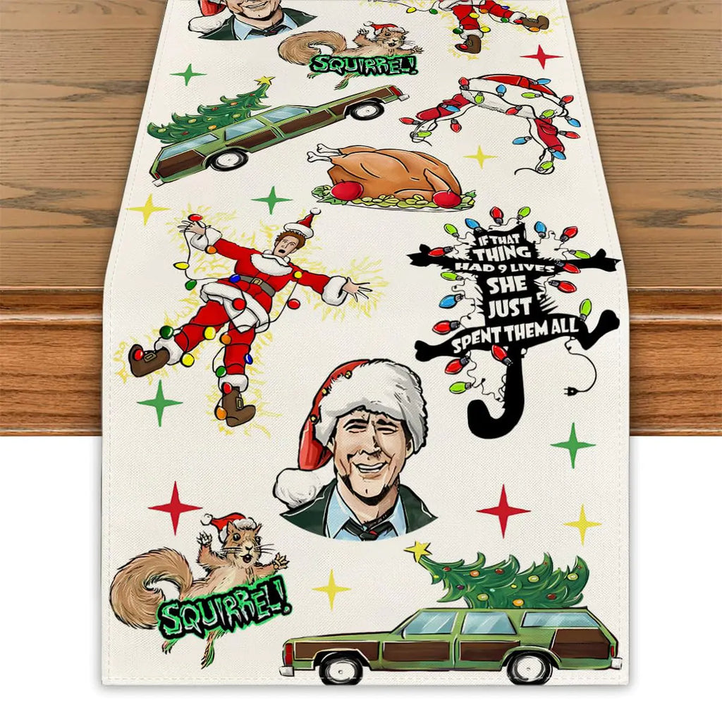 Funny Christmas Vacation Table Runner