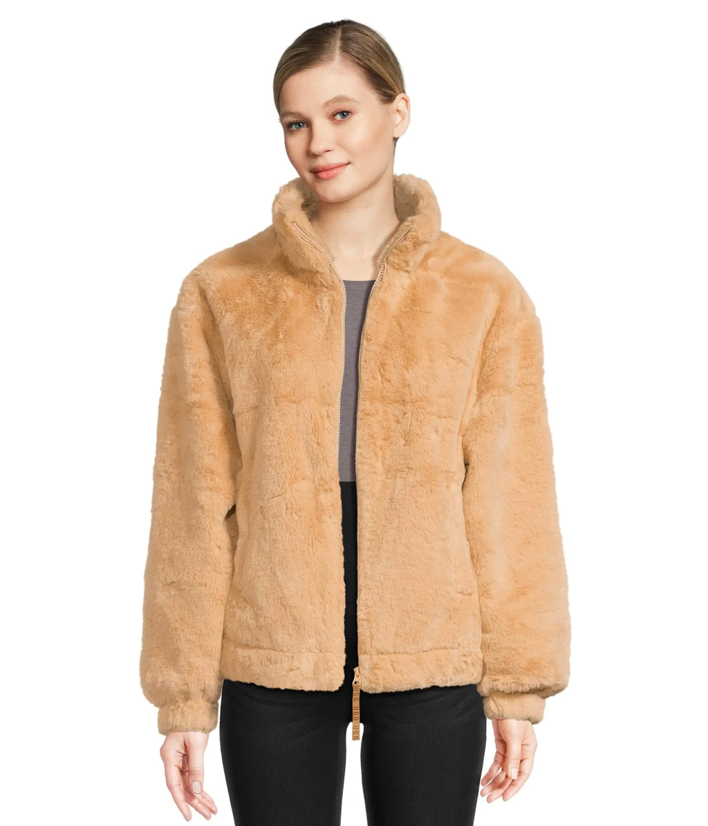 UGG Womens TASH Faux Fur Jacket Oolong