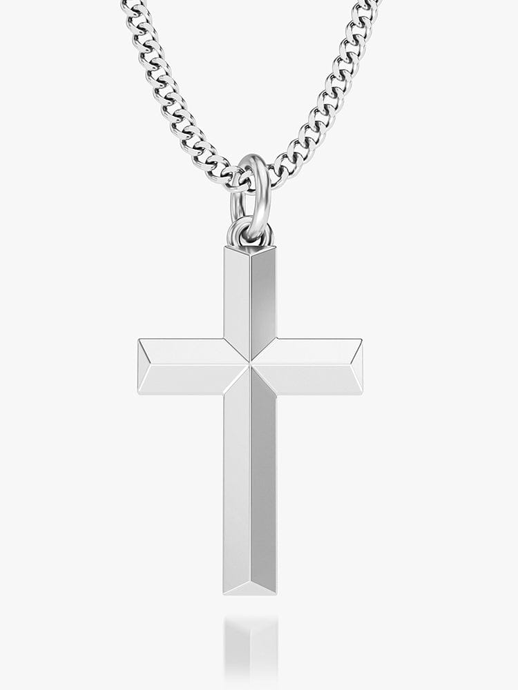 Cross Pendant Necklace (Silver)