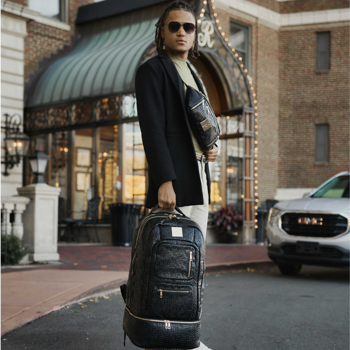 Black Monogram Leather Patented Carry-On Backpack (Only 150 Made)
