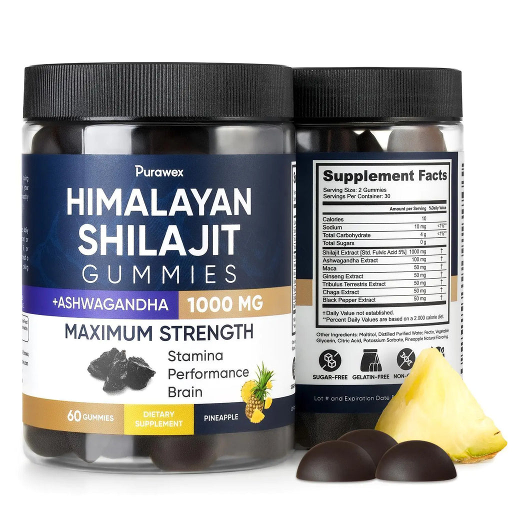 Shilajit Gummies 1000mg, Shilajit Gummies for Men and Women, Energy, Immunity