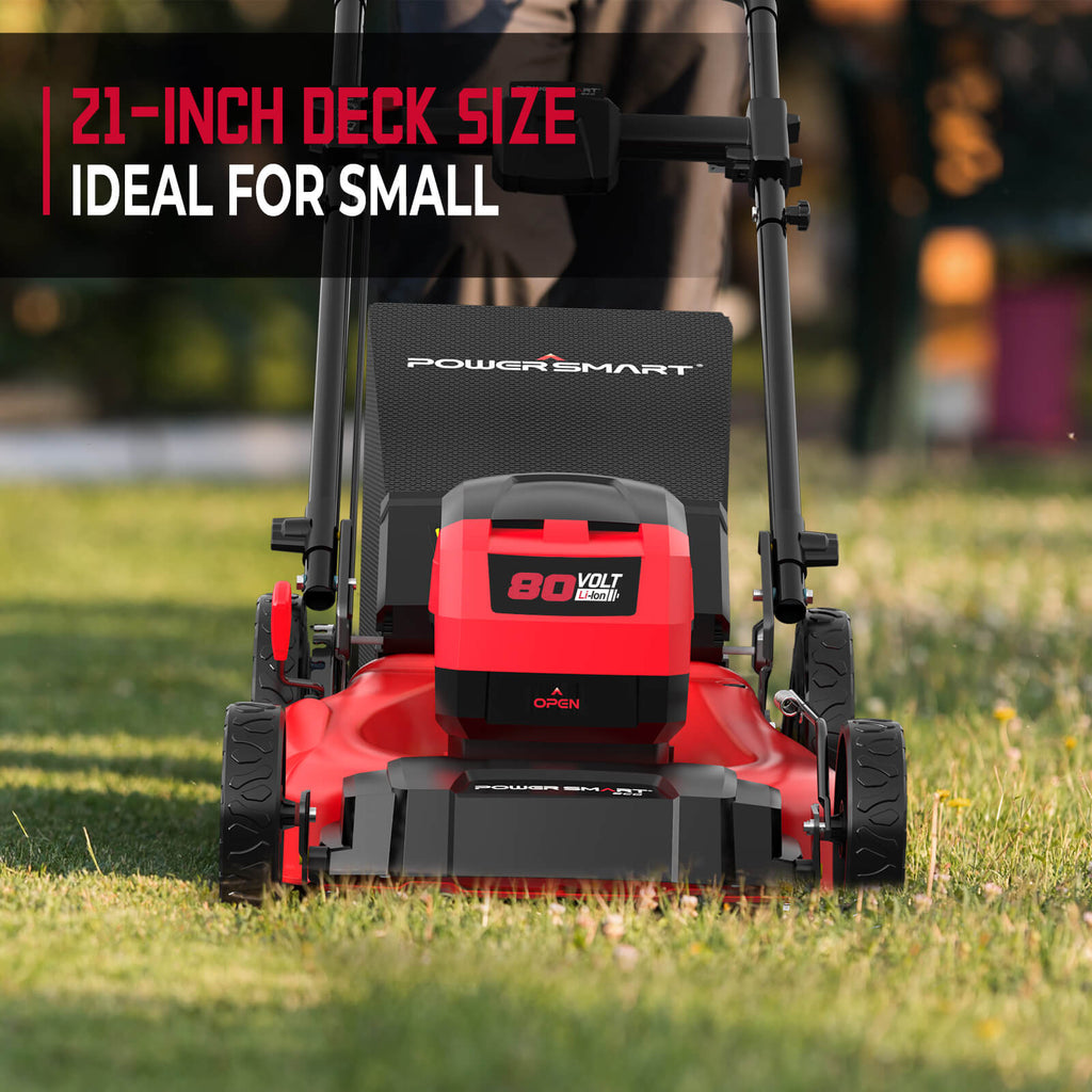 80V 21" Cordless Push Lawn Mower w/ Battery & Charger PS76821