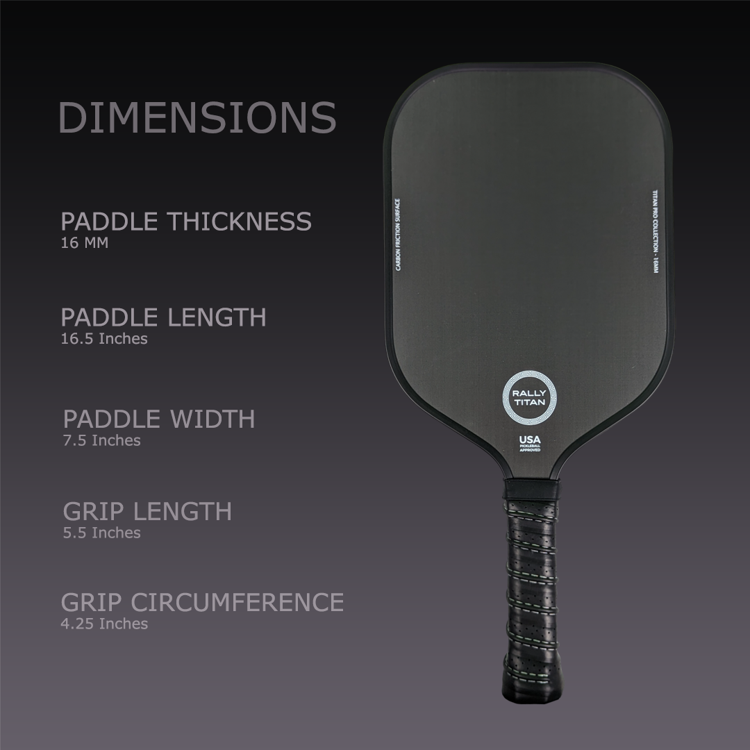 Titan Pro Control | 16MM | T700 Titan Carbon Friction Surface | Textured Surface | Black