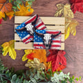 Patriotic Longhorn Flag | USA | UV Printed Leather Hat Patch