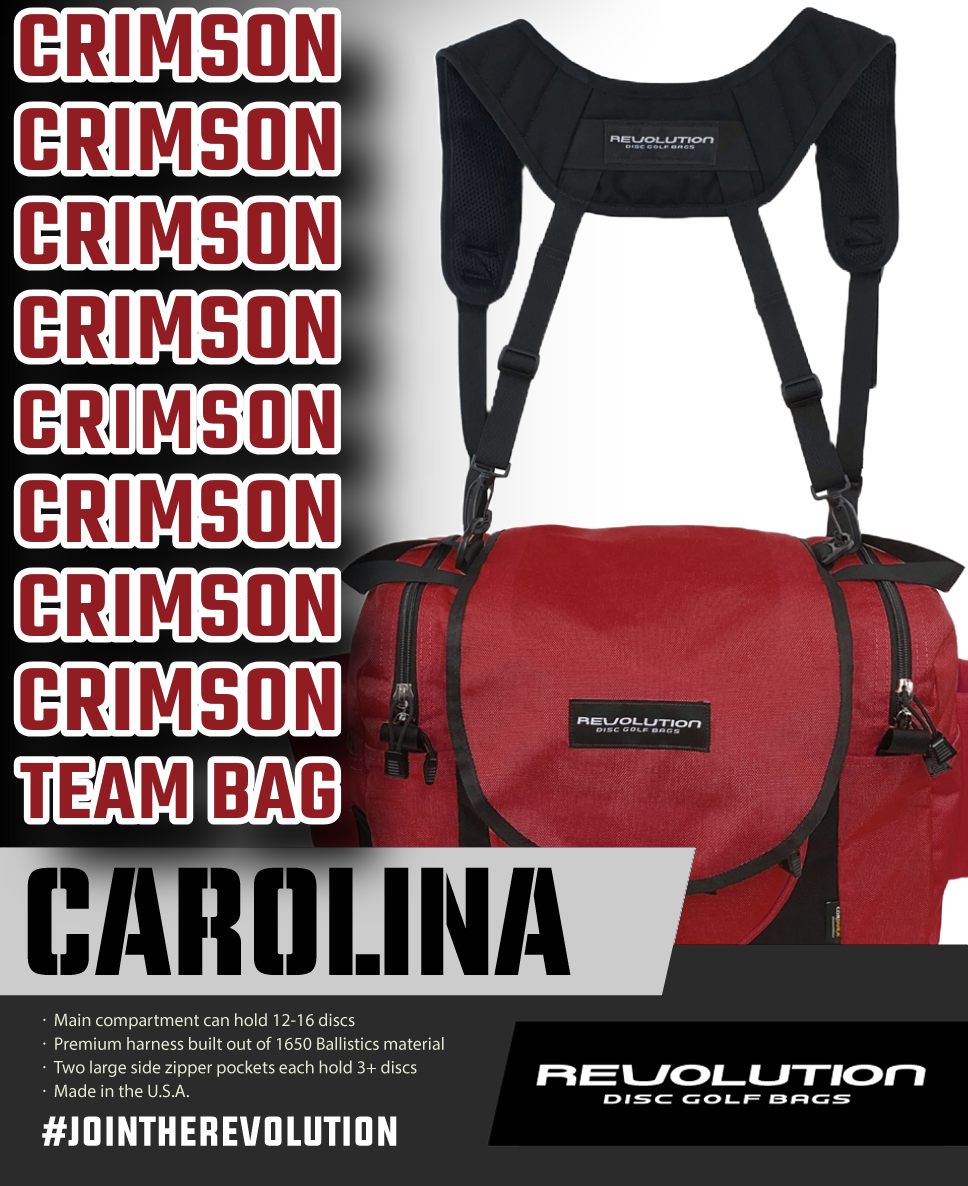 Revolution Carolina Team V3 Disc Golf Bag - Crimson