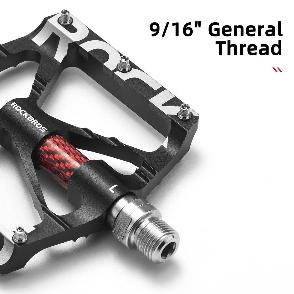 ROCKBROS Aluminum Bike Pedals Non-Slip 9/16 Platform MTB Pedals