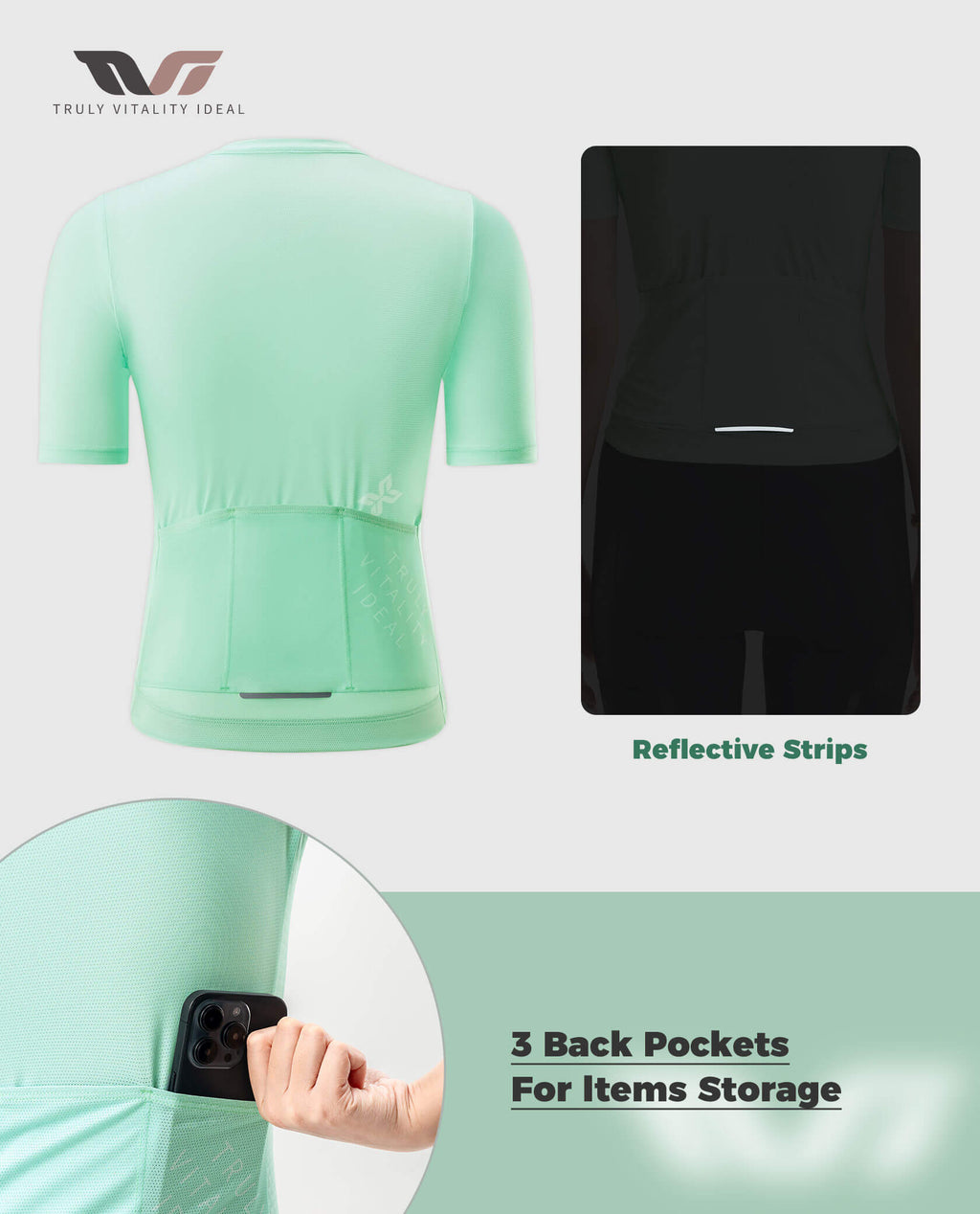 Women's TVI Solid Color Short-Sleeve Cycling Jersey