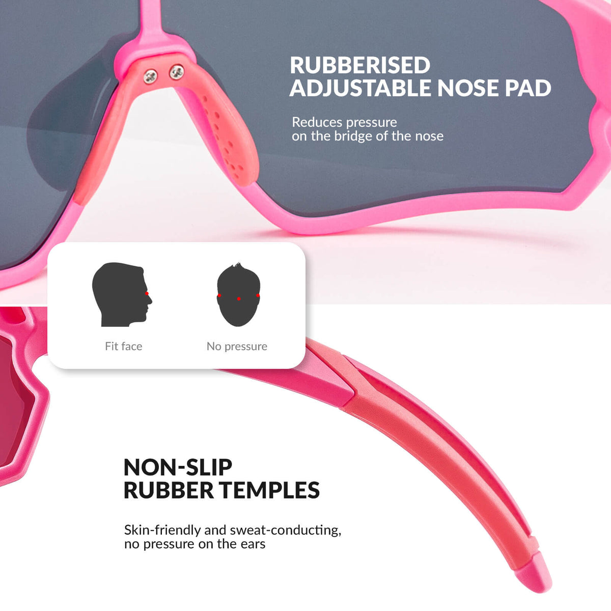 ROCKBROS Kids Polarized Cycling Sunglasses UV400 Bike Glasses
