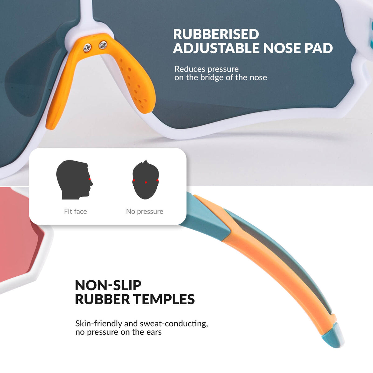 ROCKBROS Kids Polarized Cycling Sunglasses UV400 Bike Glasses