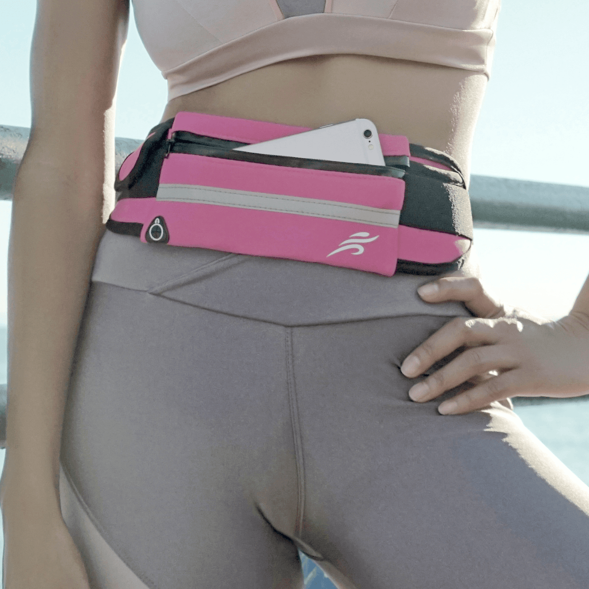 JupiterGear Sports Running Belt and Travel Fanny Pack for Jogging, Cycling and Outdoors with Water Resistant Pockets
