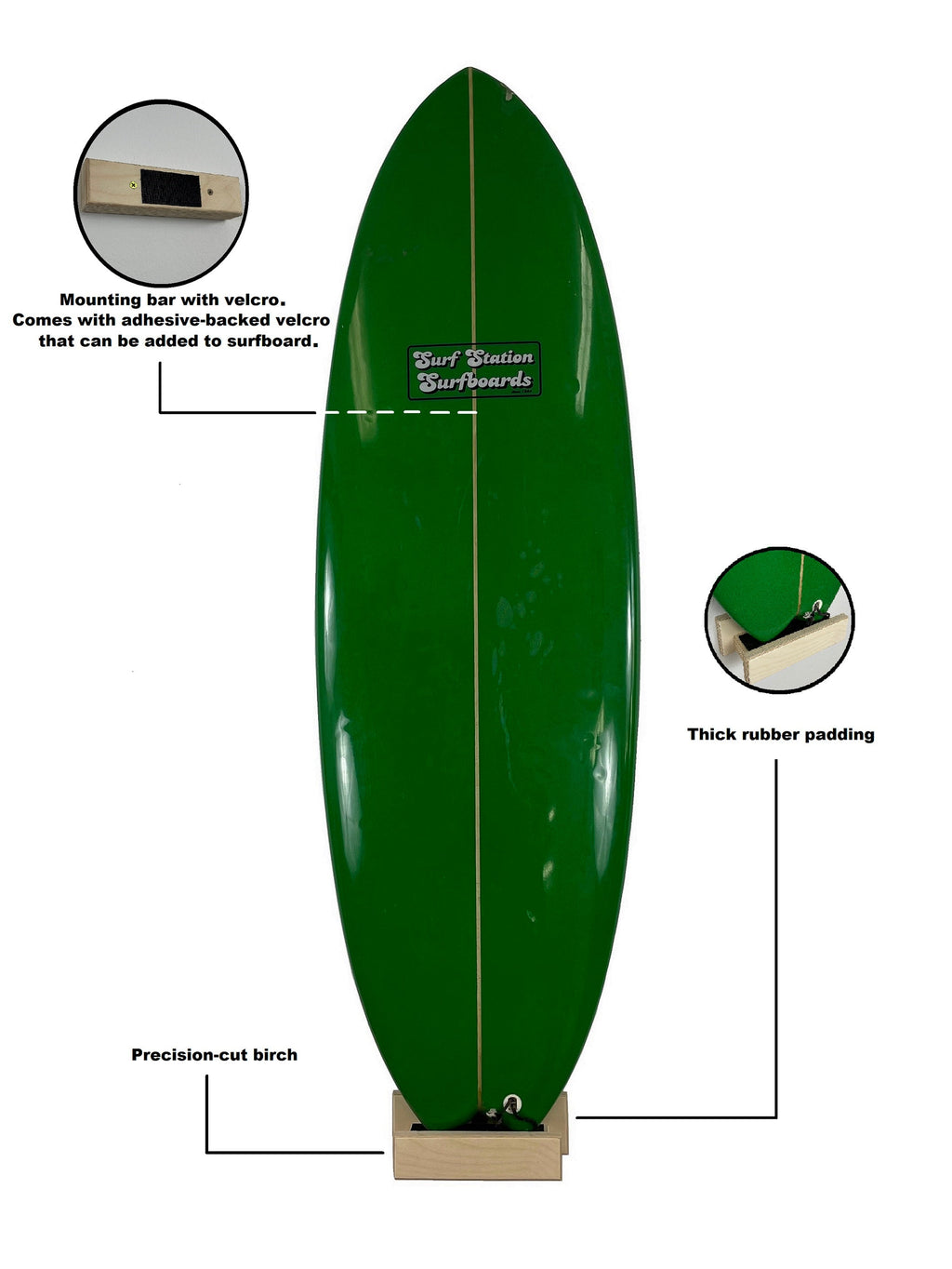 THE ROGUE single surfboard wall rack