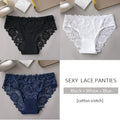 3PCS/Set Luxury Floral Embroidery Lace Panties Women Briefs Sexy Hollow Lingerie Female Underwear Ladies Breathable Underpants