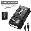 Mini Rechargeable LED Flashlight & Lantern — Magnetic Tail