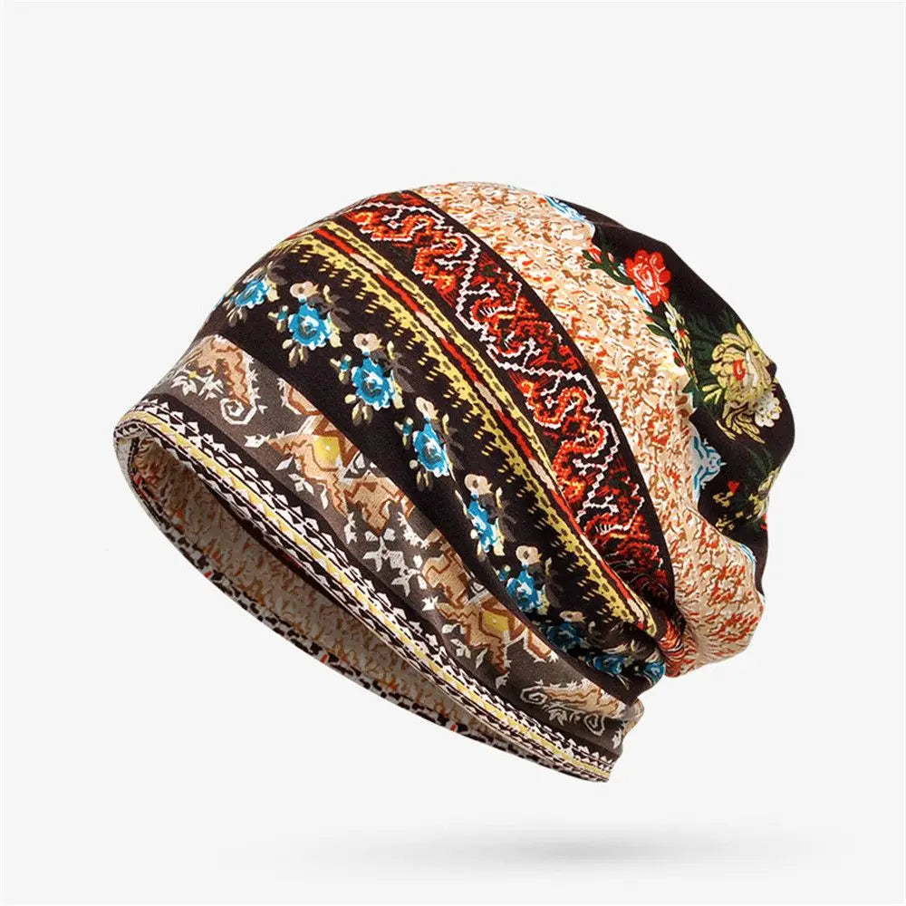 Soft Cotton Sleep Cap & Head Wrap Beanie
