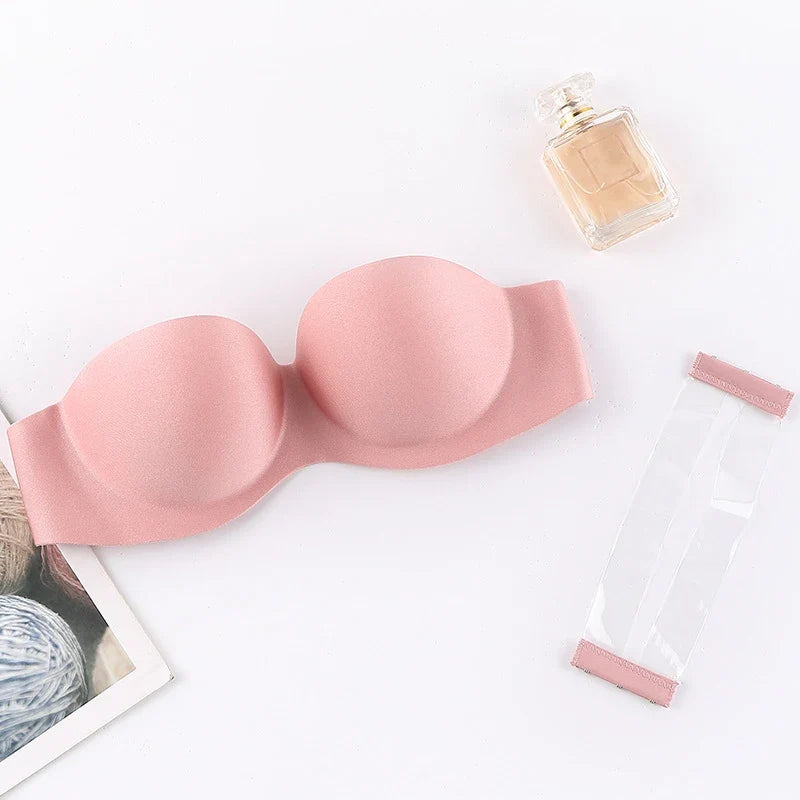 FINETOO Front Closure Sexy Push Up Bra Women Invisible Bras Underwear Lingerie For Female Brassiere Strapless Seamless Bralette