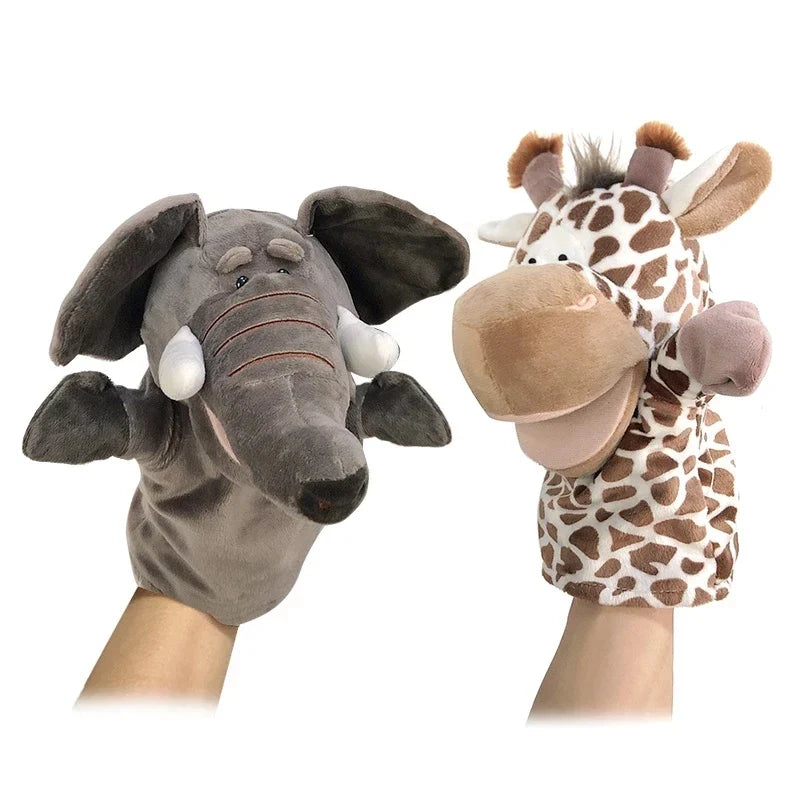 Soft Plush Horse Hand and Finger Puppet, Cartoon Toy for Kids Party Decoration