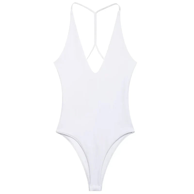 HXAO Halter Corset Bodysuit Women Black Brown White Bodysuit Body Sexy Women Slimming Backless Top Chic Lingerie Thong Bodysuits