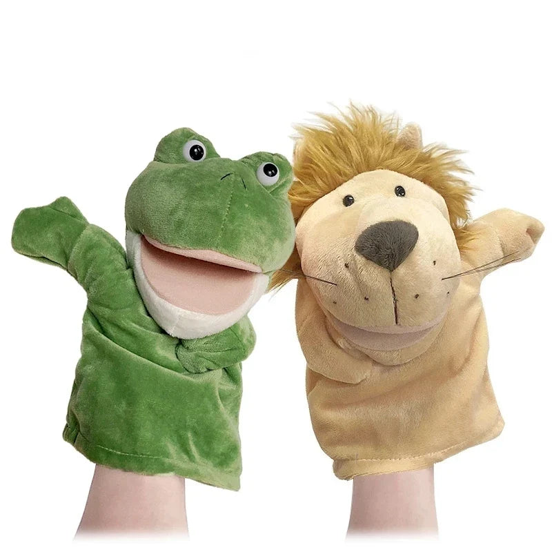 Soft Plush Horse Hand and Finger Puppet, Cartoon Toy for Kids Party Decoration