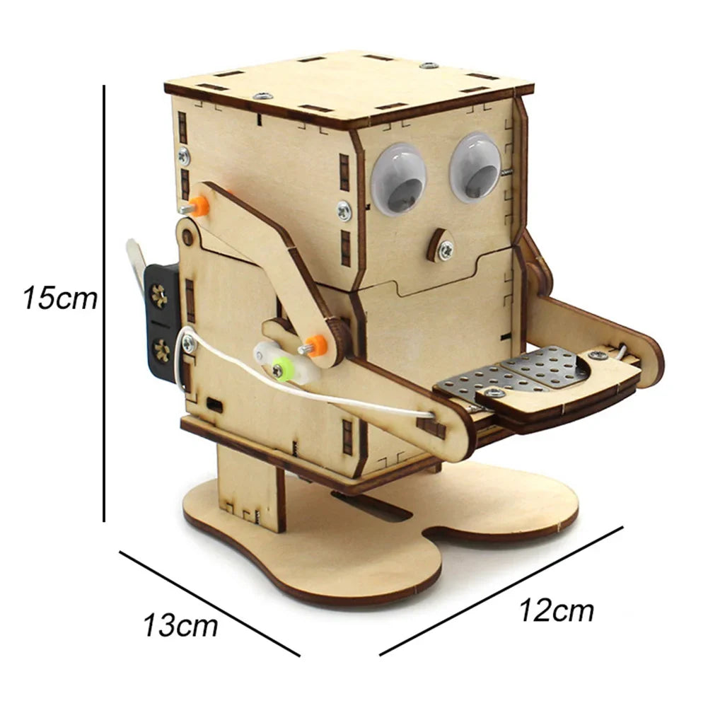 Robot Eating Coin DIY Model - STEM Education Toy Kit for Kids, Science Learning Project