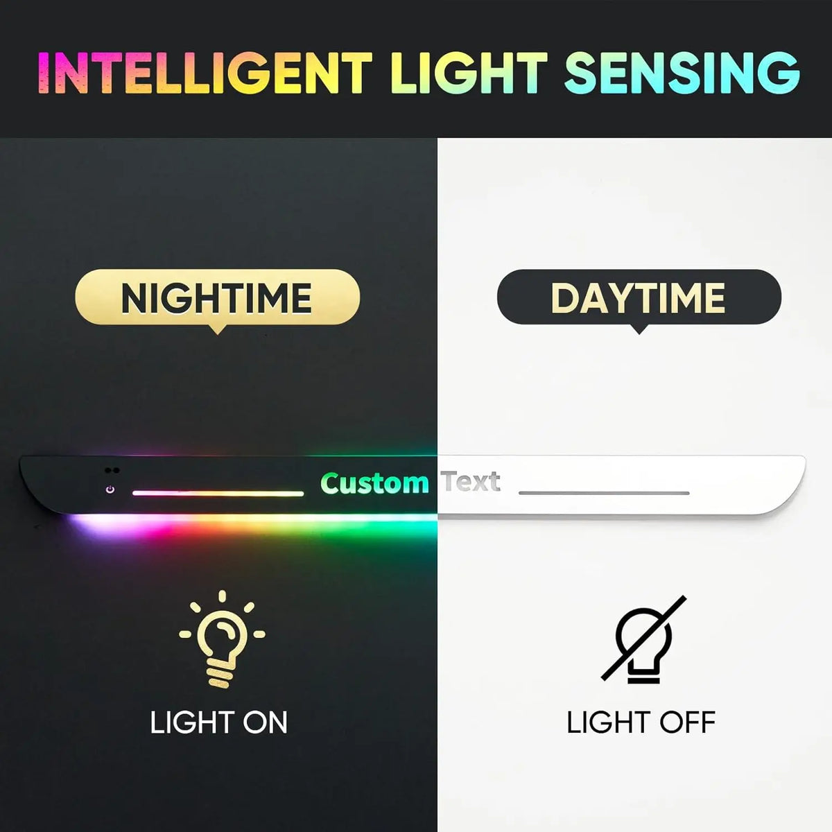 Intelligent light sensing — light on at night, light off in daytime