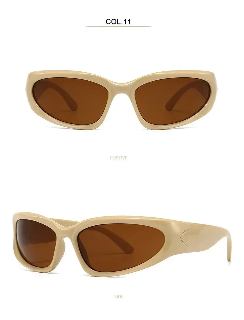 Unique Y2K Designer Luxury Sunglasses Women Rectangle Big Frame Sun Glasses For Men Outdoor UV Protection Classic 2000S Black Sh