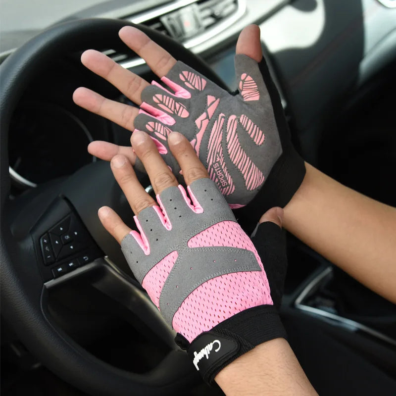 Breathable Fingerless Gloves for Cycling & Gym