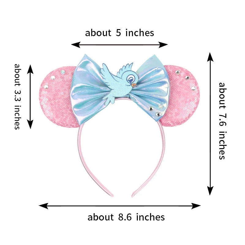 Sequin Mouse Ears Bow Headband for Women & Girls
