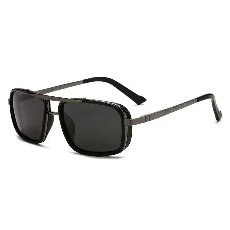 New Sunglasses Punk Sunglasses New Men's Square Uv400 Twin-beam Aviator Sunglasses