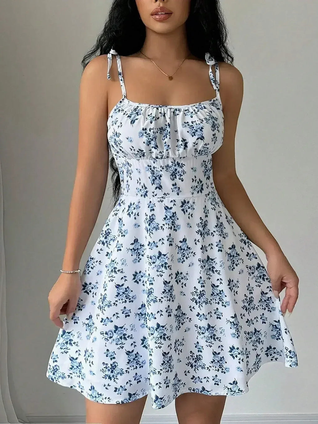 Women's Summer Floral Spaghetti Strap Beach Short Dress,Womens Dresses,Woman Clothing,Woman Clothes,Sundress,New In Dress 2025