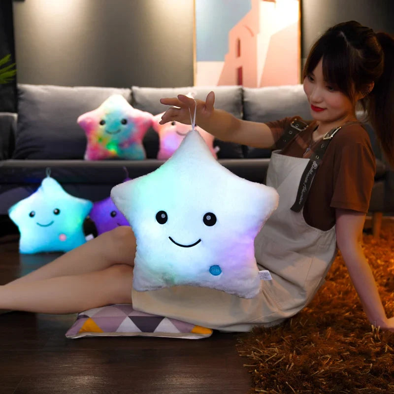 Luminous Star Plush Pillow 24x22cm (9.4x8.7 Inches) LED Light