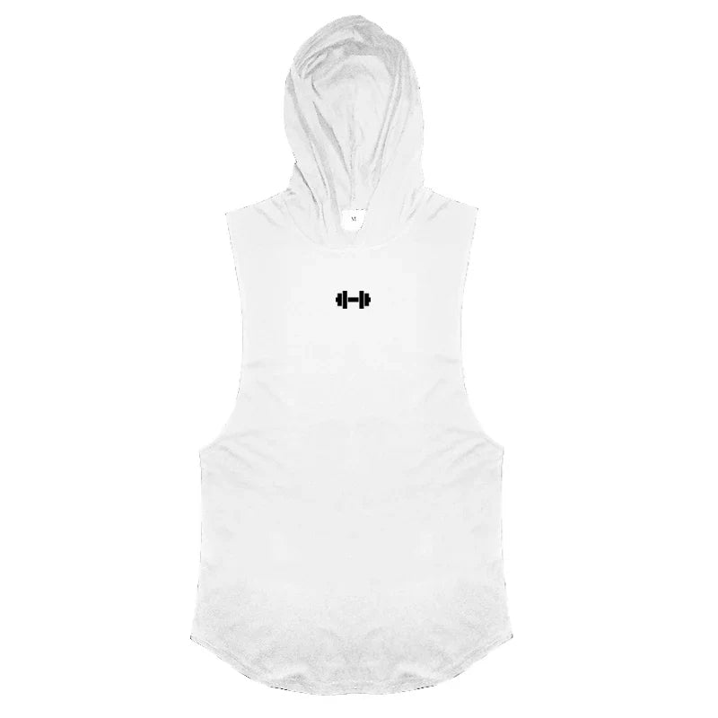 Men's Breathable Cotton Hooded Tank Tops