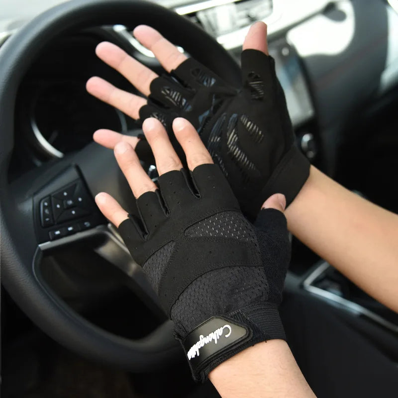 Breathable Fingerless Gloves for Cycling & Gym